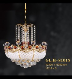Lampu Gantung Kristal GLH-81015 W390 GD
